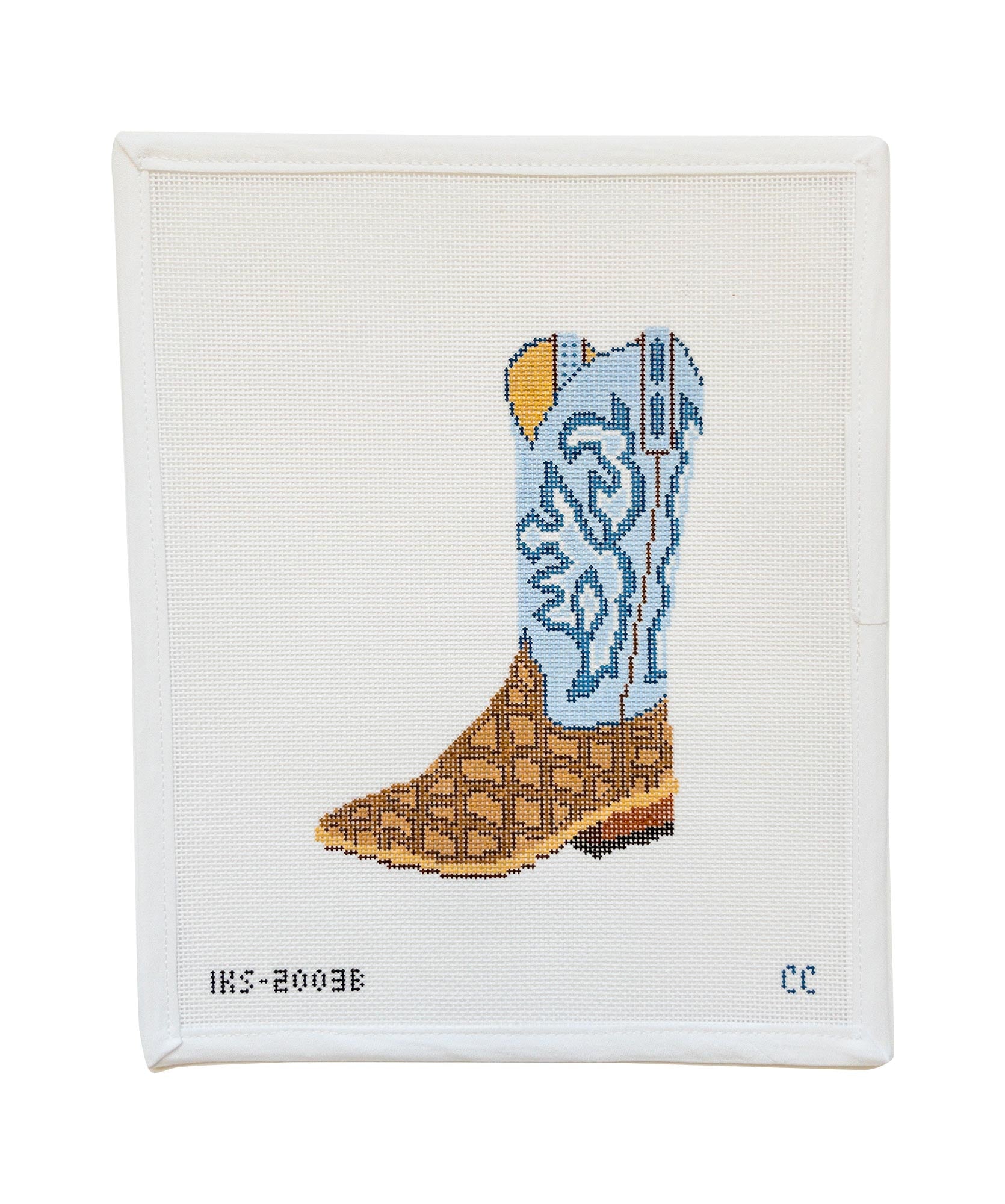 Blue Cowboy Boot Ornament Initial K Studio Blue cowboy boot ornament initial k studio