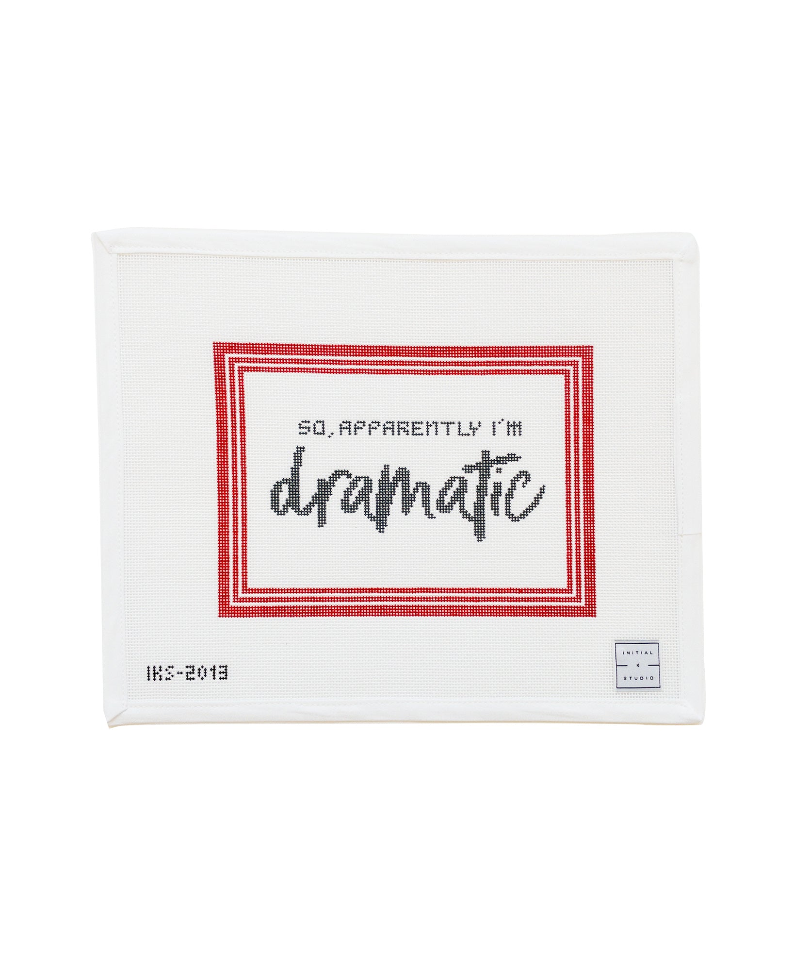 Dramatic Needlepoint Canvas – Initial K Studio