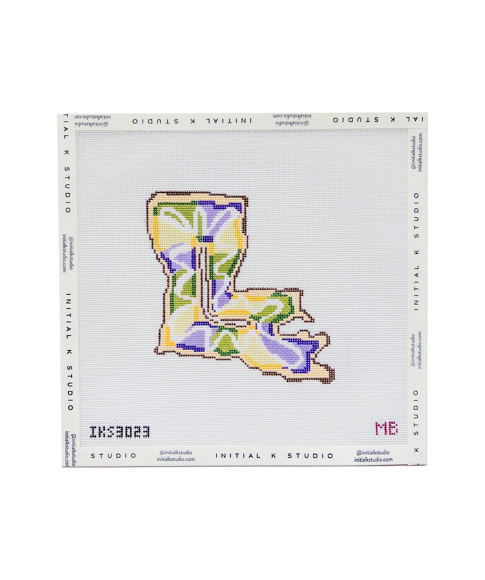 King Cake Needlepoint Canvas by Megan Bowdon – Initial K Studio