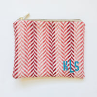 Herringbone Clutch - Coral