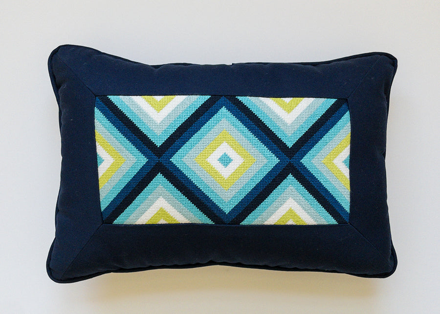 Cabana Blue Lumbar Pillow