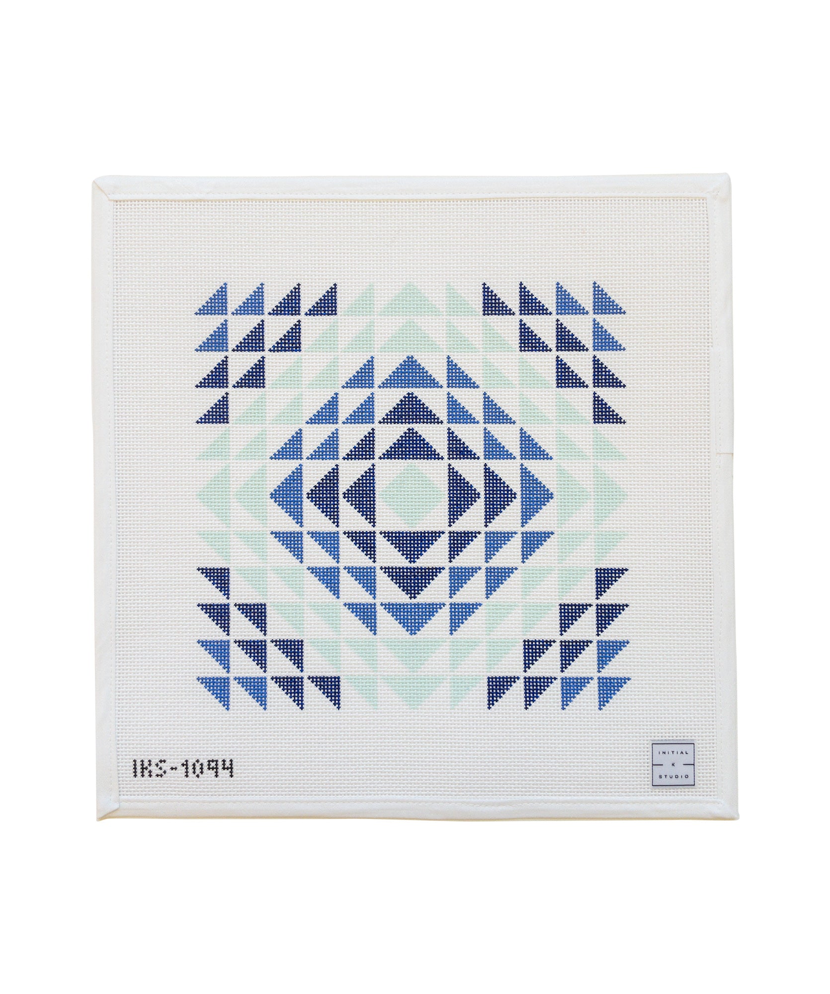 Quilt Block Needlepoint Canvas Initial K Studio