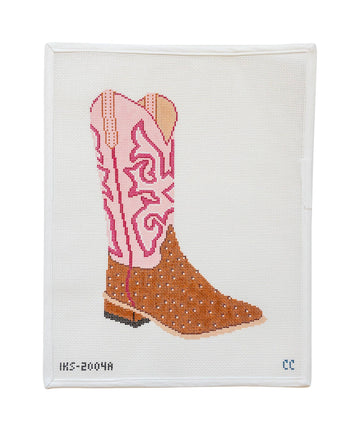 Pink Cowboy Boot LG