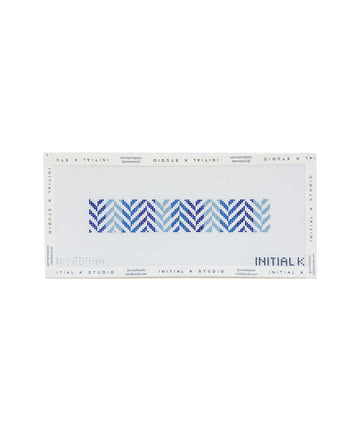 Blue Herringbone Fob