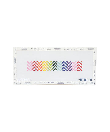 Rainbow Herringbone Fob