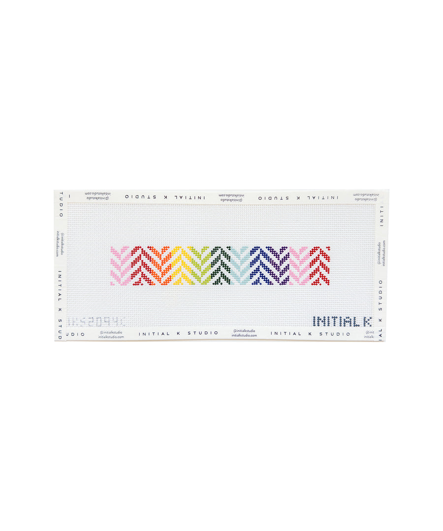 Rainbow Herringbone Fob
