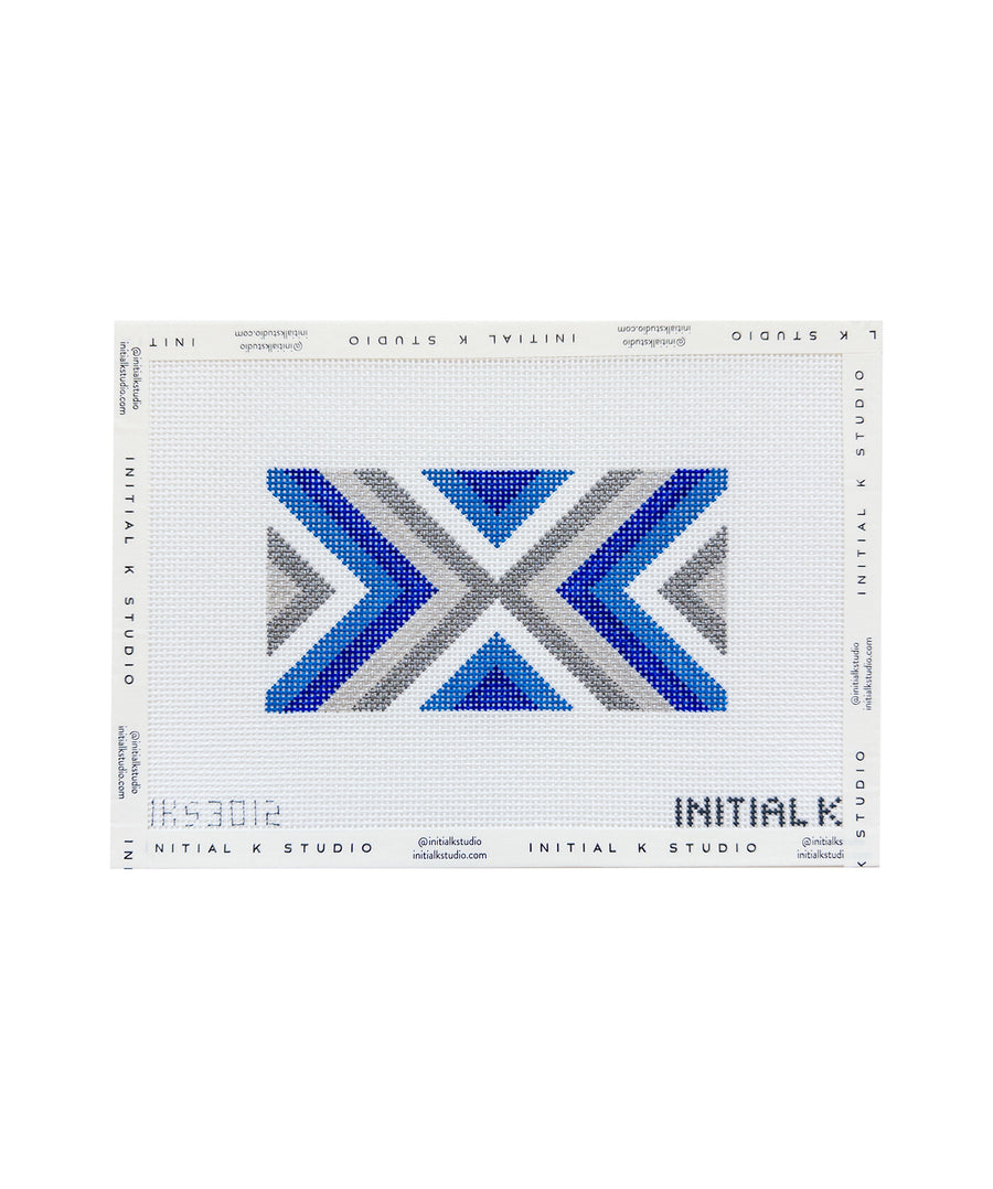 Blue Grey Stripes Mini
