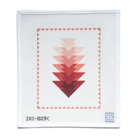 Warm red tones Arrowhead Hand painted Needlepoint canvases | Initial K Studio 